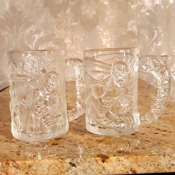 DC Comics Other - Vintage McDonalds Batman and Robin glass mugs